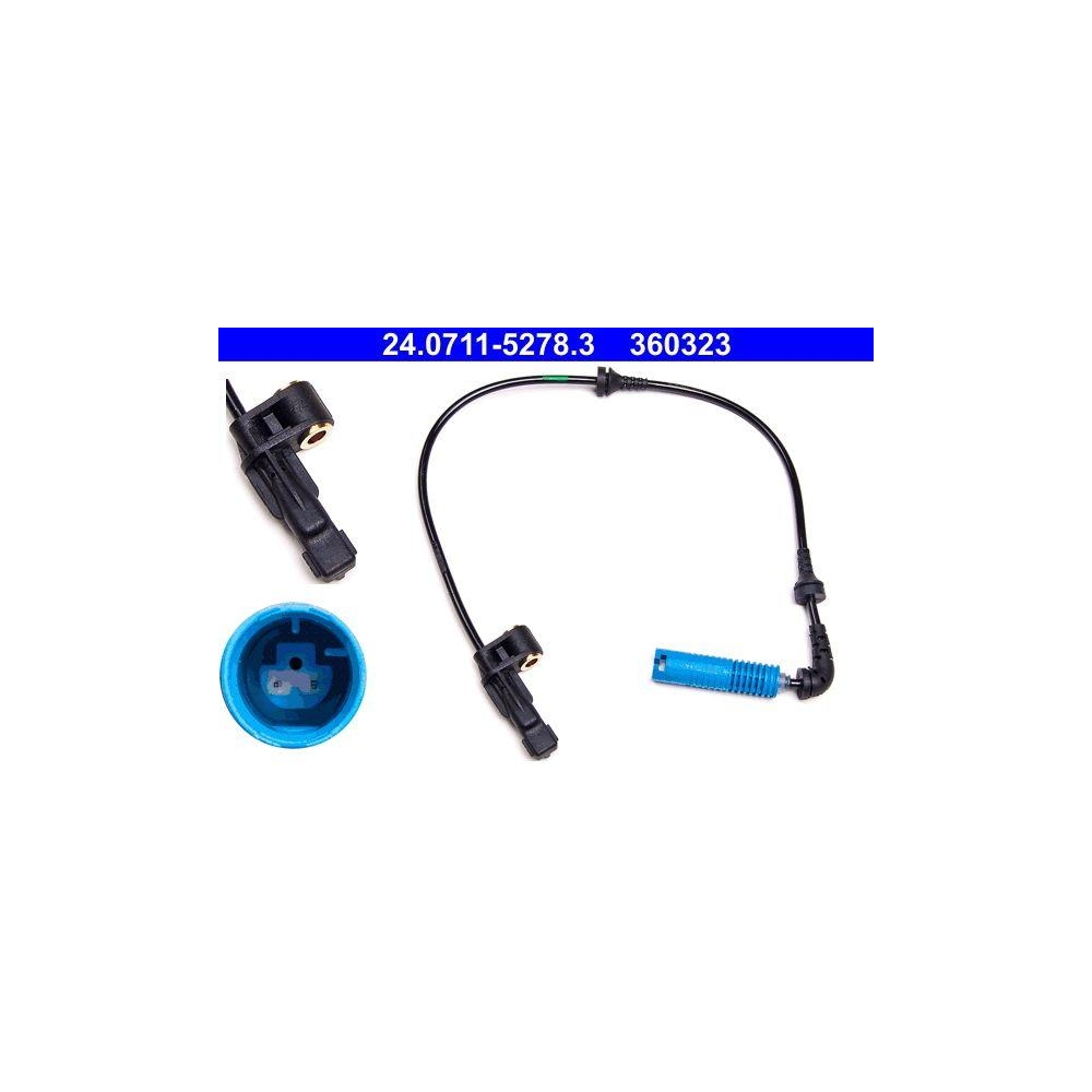 Sensor, Raddrehzahl ATE 24.0711-5278.3 f&uuml;r BMW, Vorderachse rechts