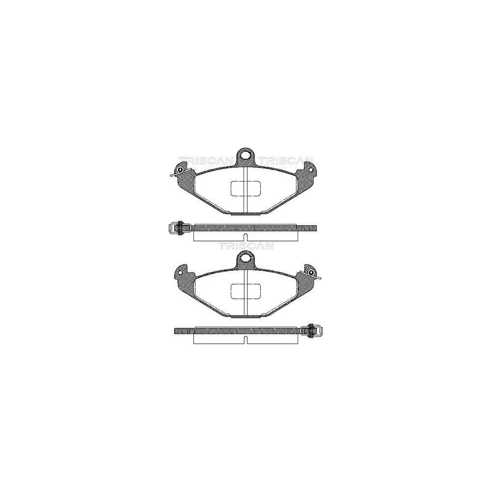 Bremsbelagsatz, Scheibenbremse TRISCAN 8110 25004 f&uuml;r RENAULT, Hinterachse