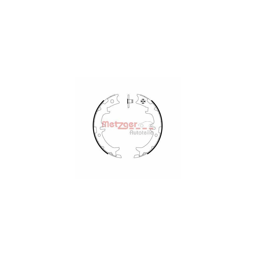 Bremsbackensatz, Feststellbremse METZGER MG 958 f&uuml;r TOYOTA, Hinterachse links