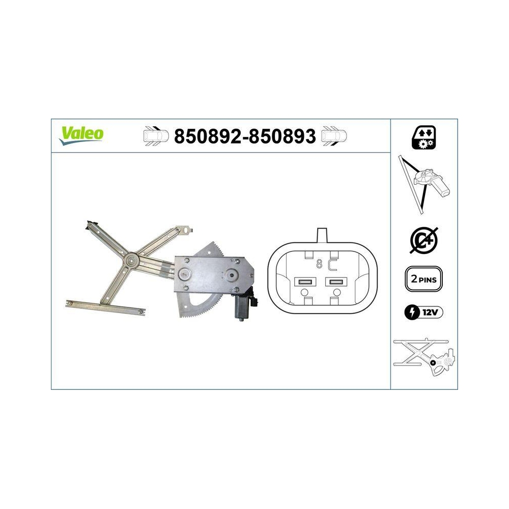Fensterheber VALEO 850892 f&uuml;r MERCEDES-BENZ, vorne links