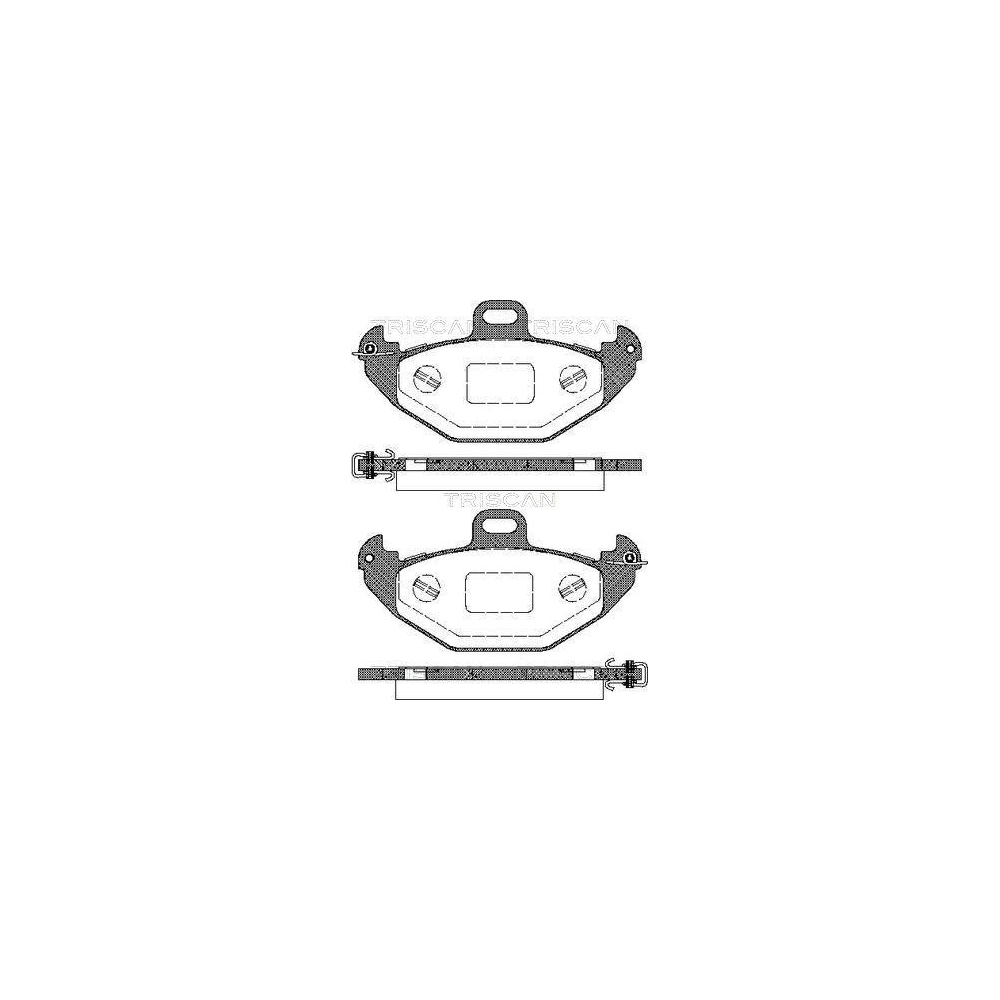 Bremsbelagsatz, Scheibenbremse TRISCAN 8110 25007 f&uuml;r RENAULT, Hinterachse