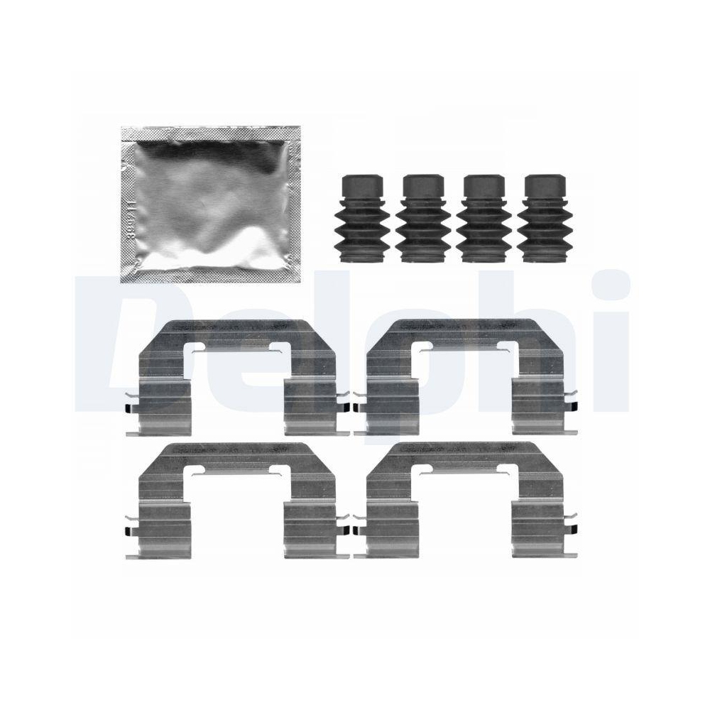 DELPHI LX0721 Zubeh&ouml;rsatz, Scheibenbremsbelag f&uuml;r, Hinterachse, Vorderachse