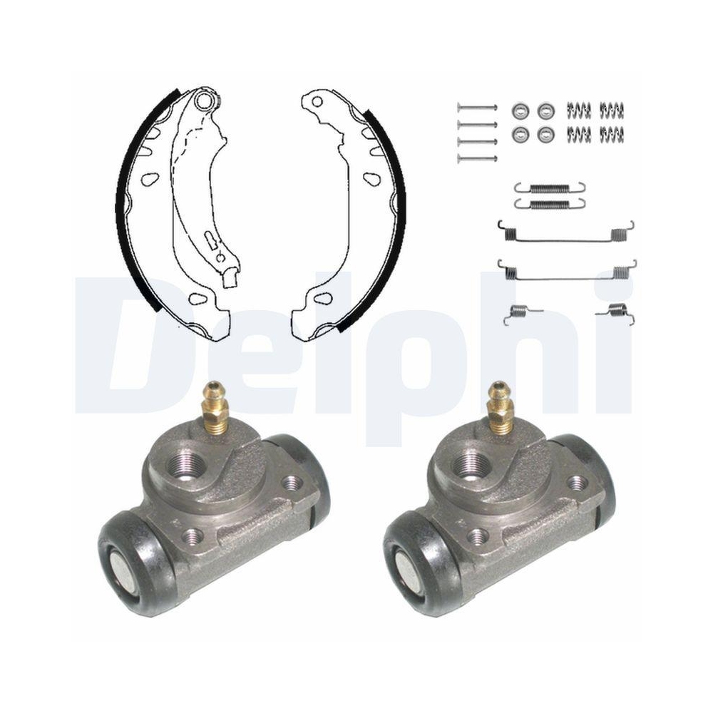 DELPHI KP1060 Bremsbackensatz f&uuml;r PEUGEOT, Hinterachse