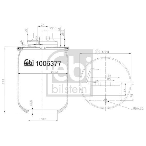 FEBI BILSTEIN 1006377 Federbalg, Luftfederung febi Plus f&uuml;r IVECO