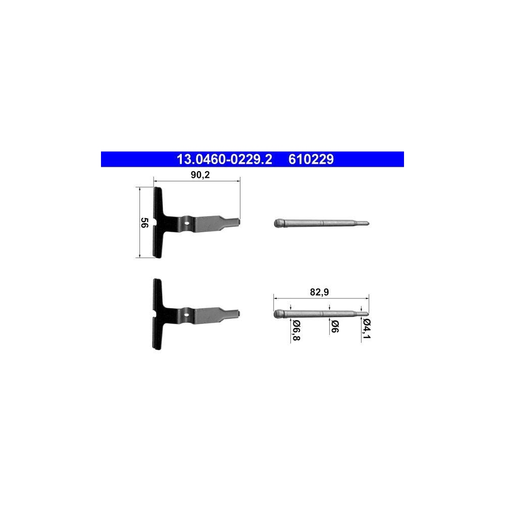 Zubeh&ouml;rsatz, Scheibenbremsbelag ATE 13.0460-0229.2 f&uuml;r MERCEDES-BENZ