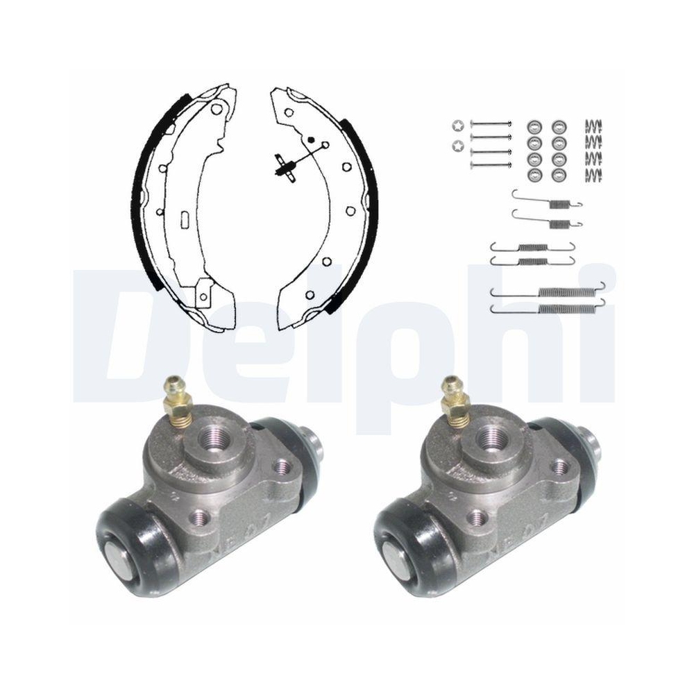 DELPHI KP1064 Bremsbackensatz f&uuml;r CITRO&Euml;N PEUGEOT RENAULT, Hinterachse