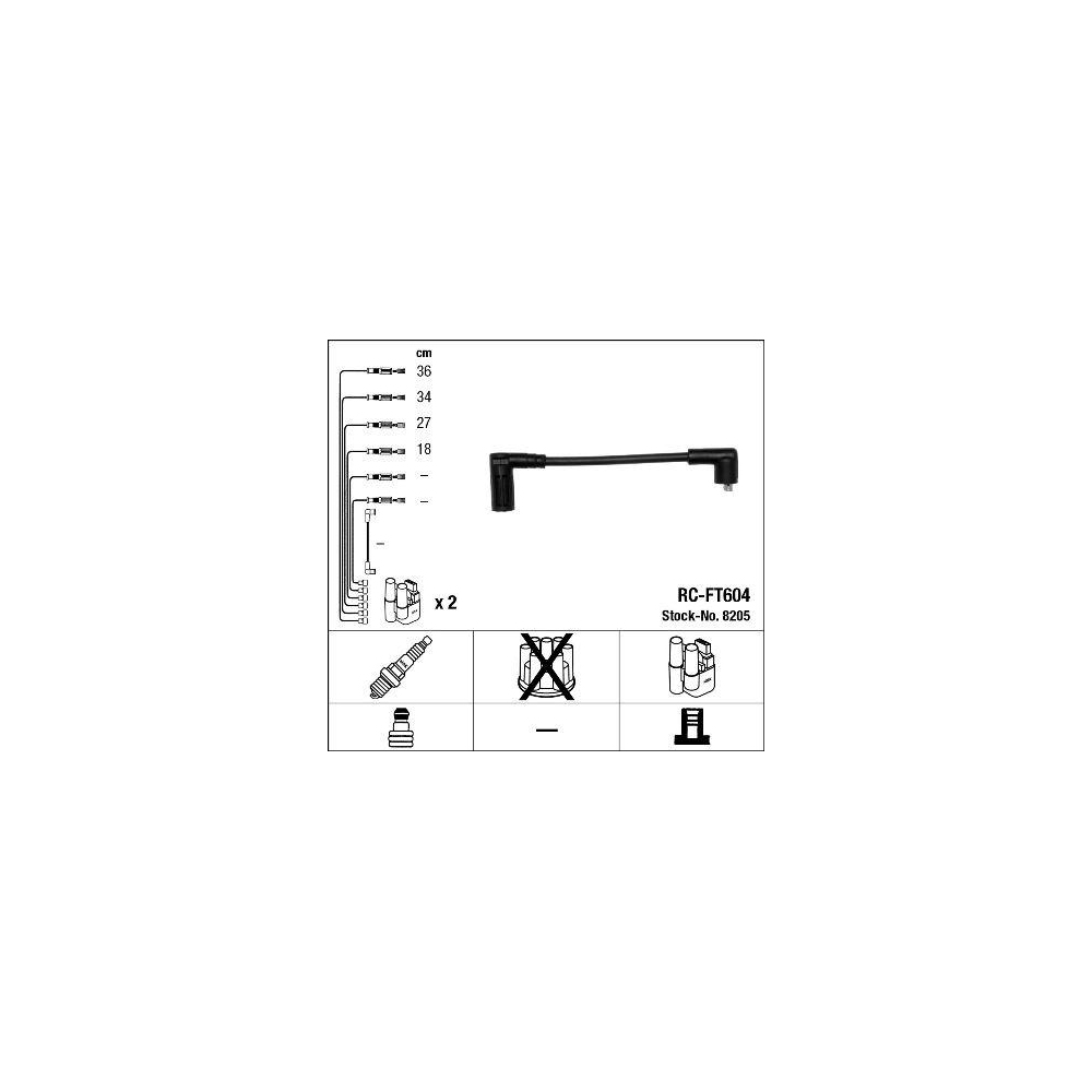 Z&uuml;ndleitungssatz NGK 8205 f&uuml;r