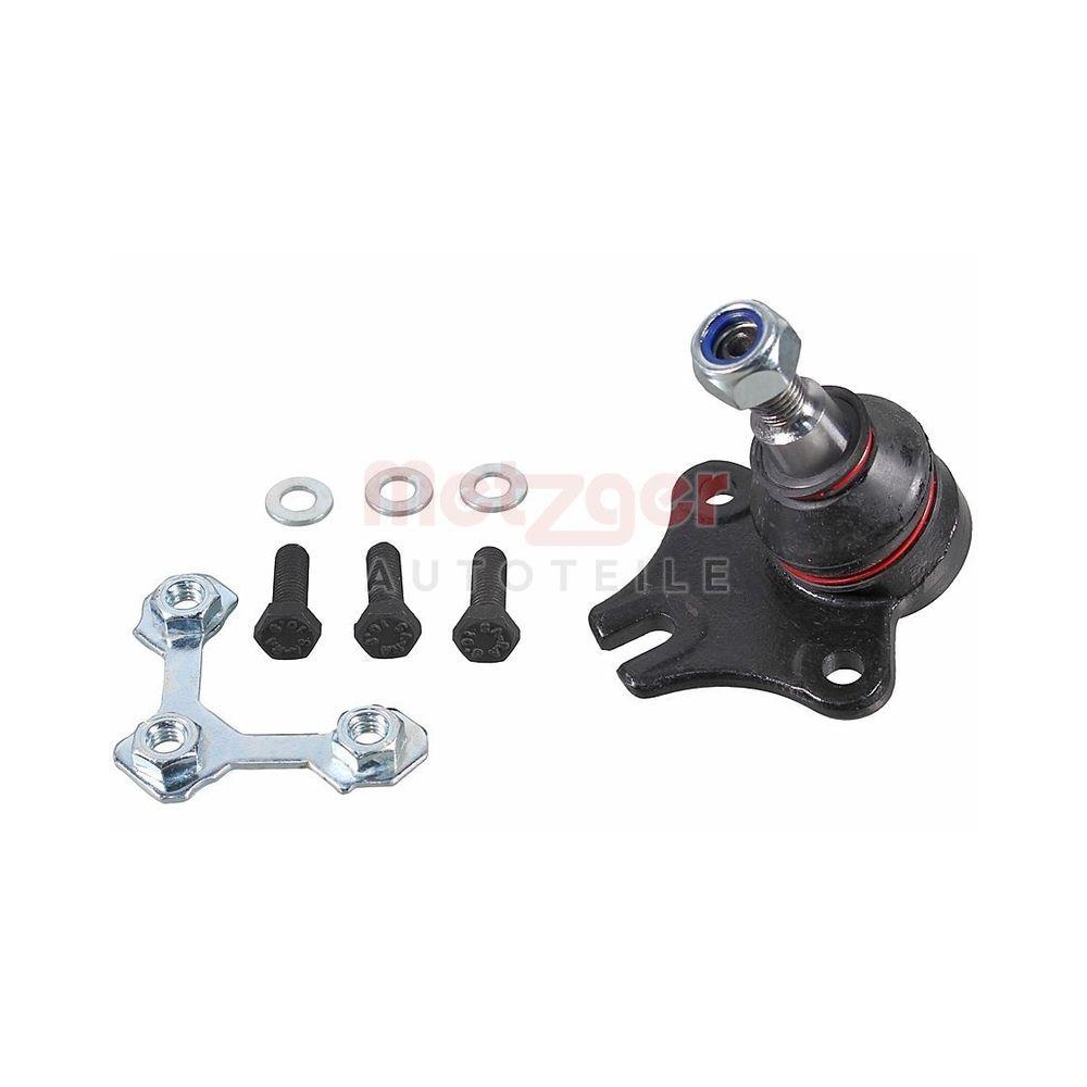 Trag-/F&uuml;hrungsgelenk METZGER 57006118 KIT + f&uuml;r VW VAG, Vorderachse links, unten