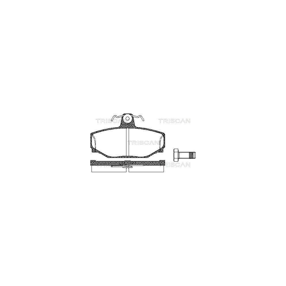 Bremsbelagsatz, Scheibenbremse TRISCAN 8110 27919 f&uuml;r VOLVO, Hinterachse