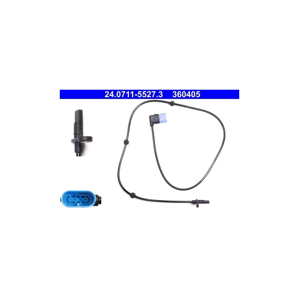 Sensor, Raddrehzahl ATE 24.0711-5527.3 f&uuml;r, Hinterachse