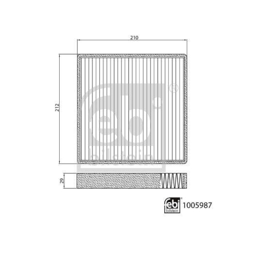 FEBI BILSTEIN 1005987 Filter, Innenraumluft f&uuml;r BYD