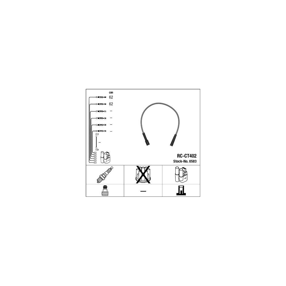 Z&uuml;ndleitungssatz NGK 0583 f&uuml;r CITRO&Euml;N PEUGEOT