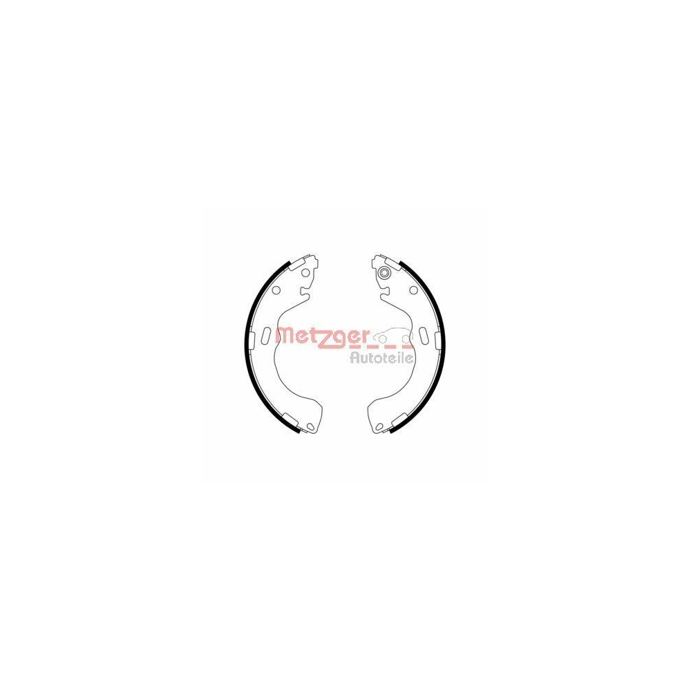 Bremsbackensatz METZGER MG 970 für FORD MAZDA, Hinterachse