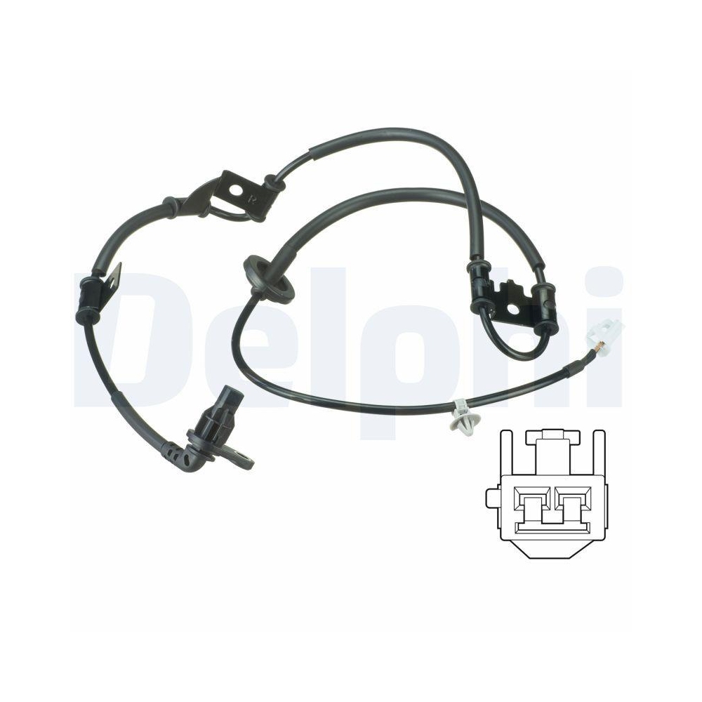 DELPHI SS20510 Sensor, Raddrehzahl f&uuml;r HYUNDAI KIA, Hinterachse rechts