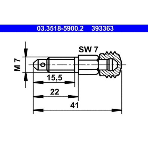 Entlüfterschraube/-ventil ATE 03.3518-5900.2 für BMW MAGIRUS-DEUTZ PORSCHE