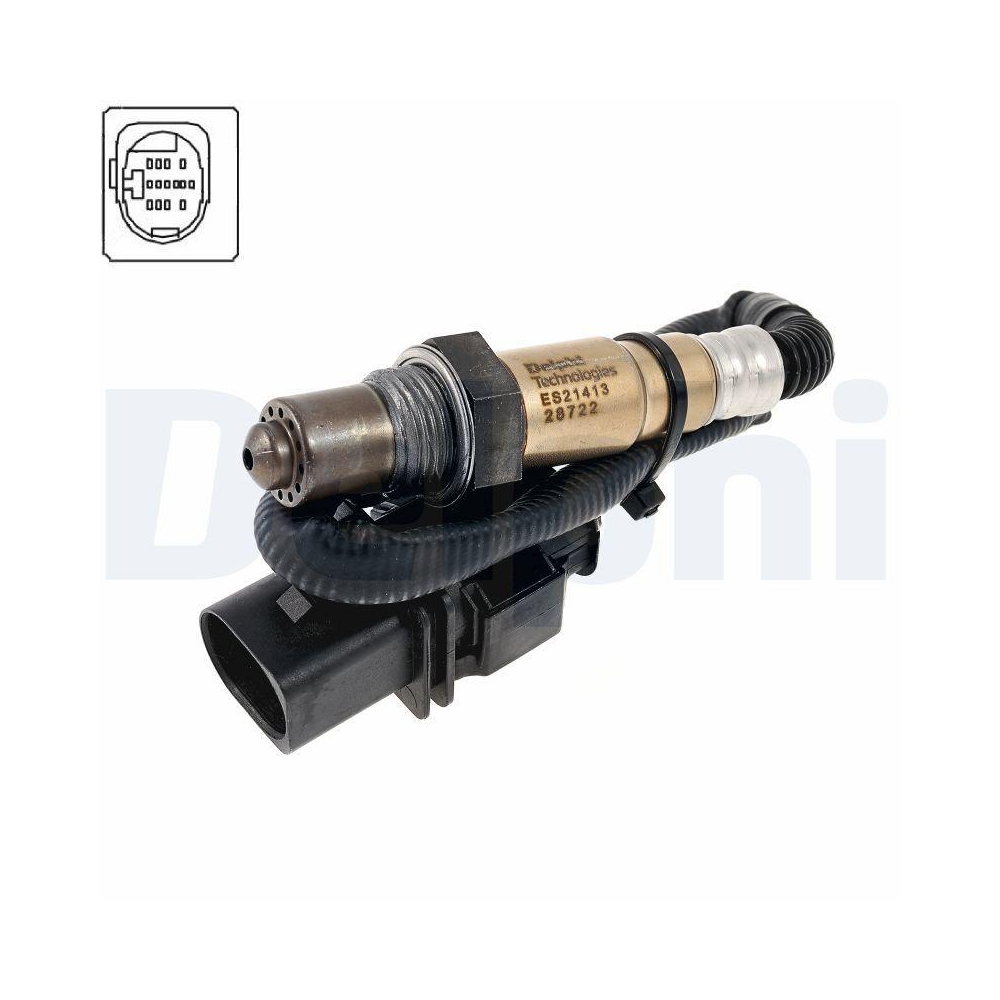 Lambdasonde DELPHI ES21413-12B1 für RENAULT, vor Katalysator