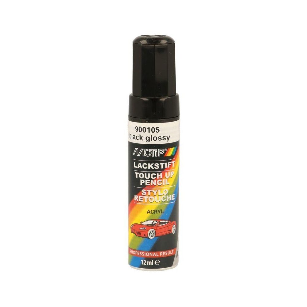 Fahrzeug-Kombinationslack MOTIP 900105 Schwarz glänzend 12 ml für SMART