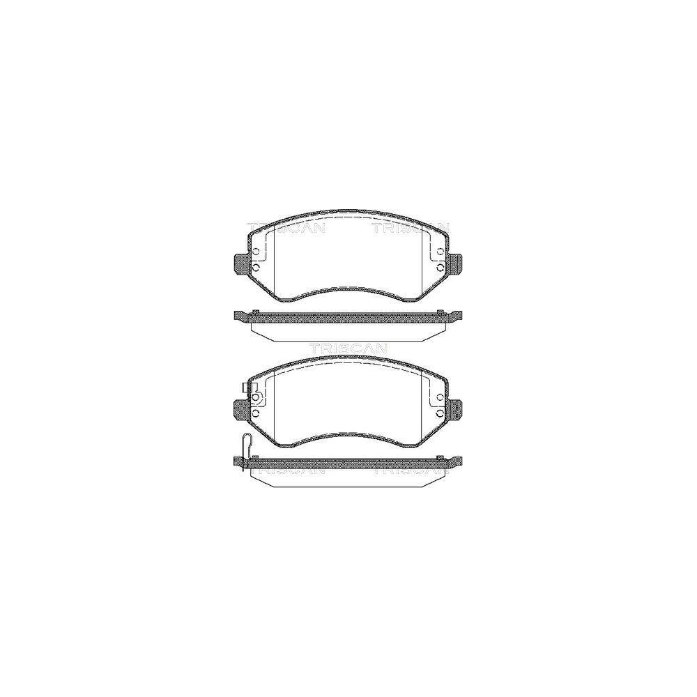 Bremsbelagsatz, Scheibenbremse TRISCAN 8110 80533 f&uuml;r CHRYSLER DODGE JEEP