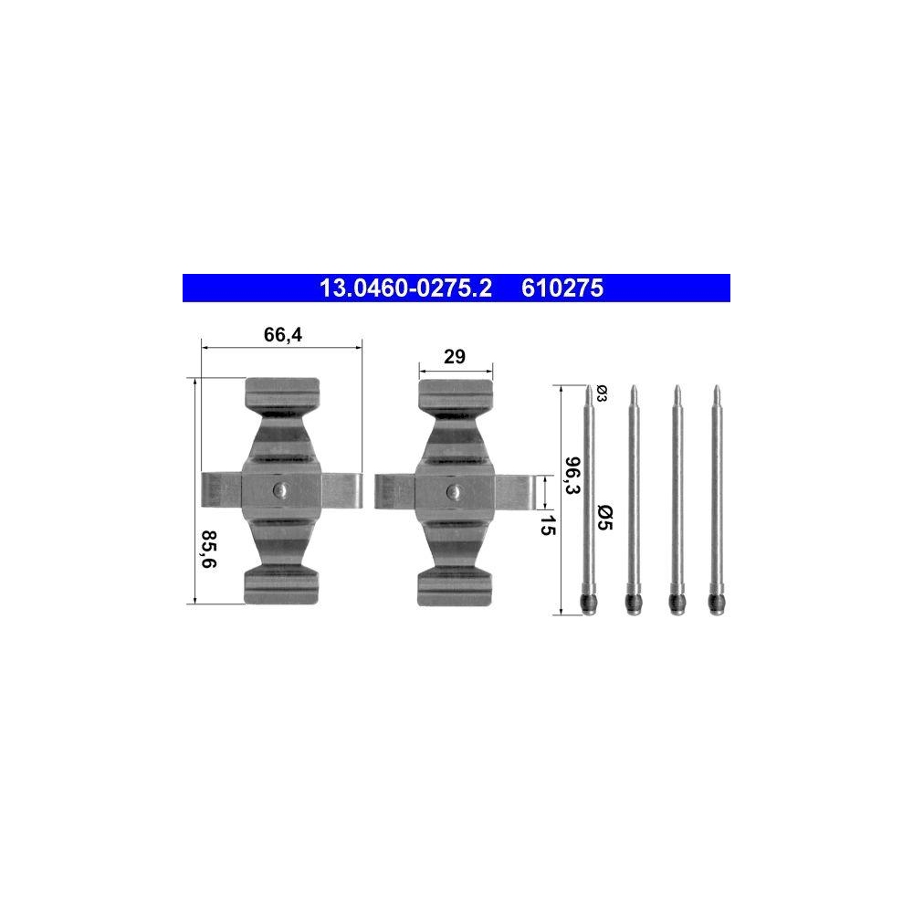 Zubeh&ouml;rsatz, Scheibenbremsbelag ATE 13.0460-0275.2 f&uuml;r MERCEDES-BENZ