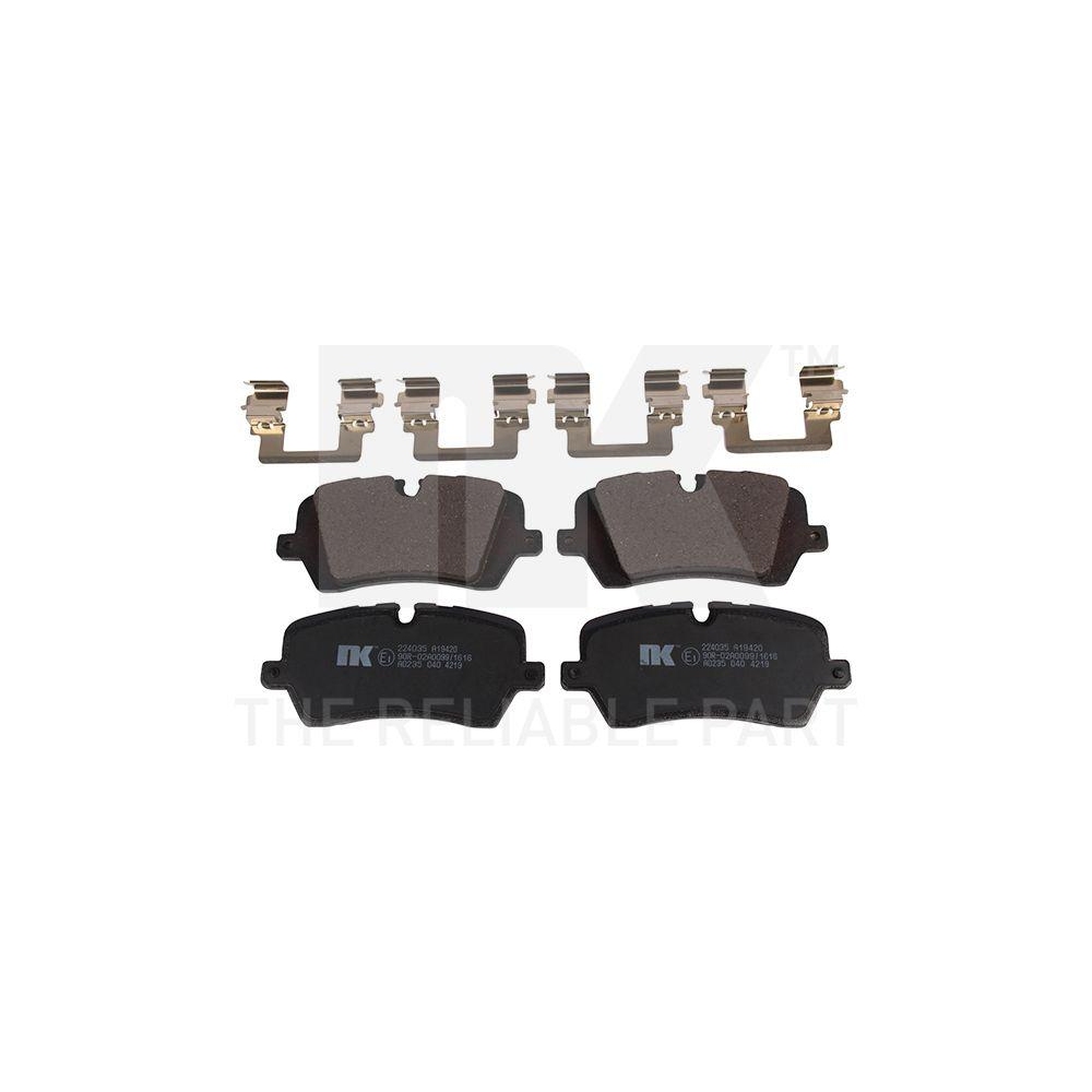 Bremsbelagsatz, Scheibenbremse NK 224035 f&uuml;r ROVER LAND ROVER, Hinterachse