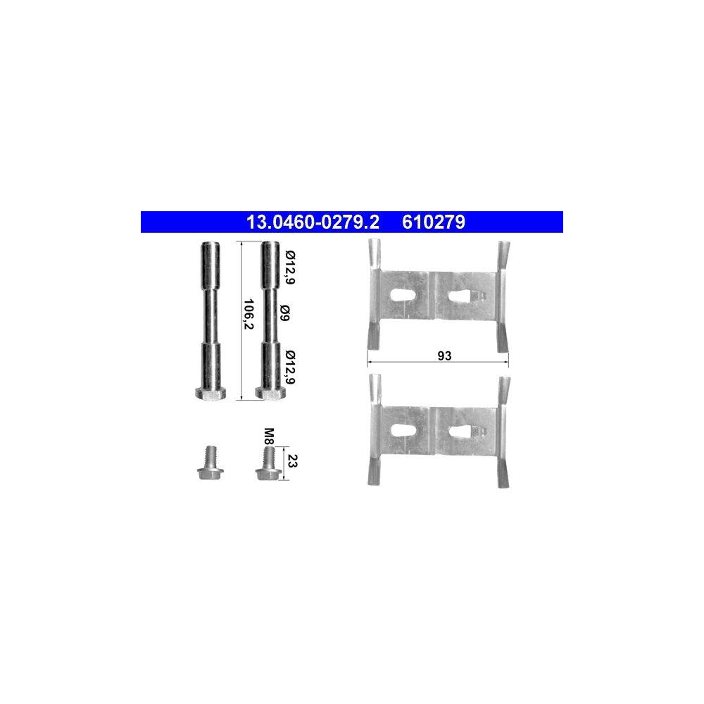 Zubeh&ouml;rsatz, Scheibenbremsbelag ATE 13.0460-0279.2 f&uuml;r VAG, Vorderachse