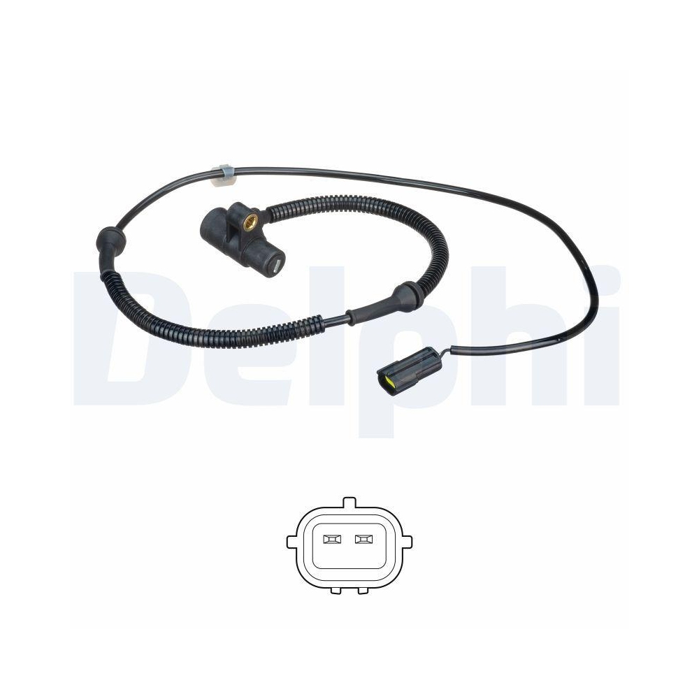 DELPHI SS20519 Sensor, Raddrehzahl f&uuml;r KIA, Vorderachse rechts