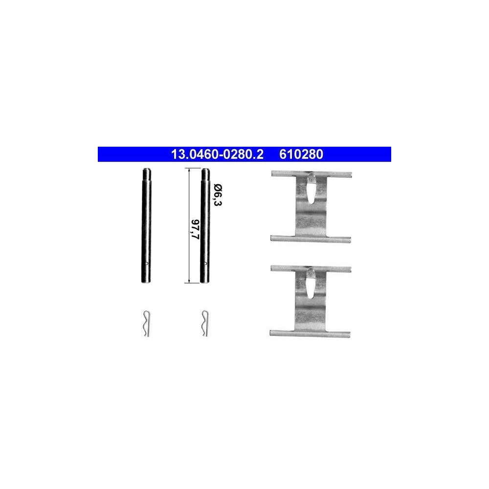 Zubeh&ouml;rsatz, Scheibenbremsbelag ATE 13.0460-0280.2 f&uuml;r VAG, Hinterachse