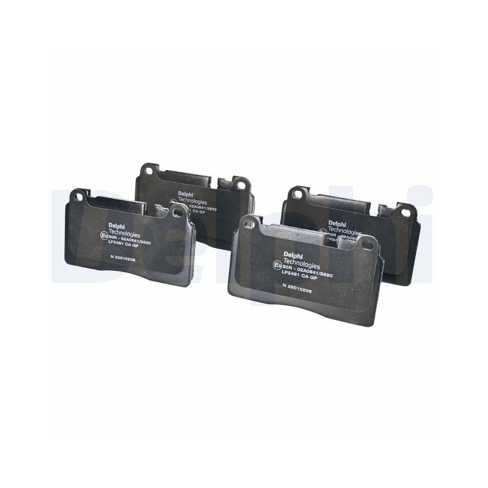 DELPHI LP2491 Bremsbelagsatz, Scheibenbremse f&uuml;r AUDI SEAT SKODA VW, Vorderachse