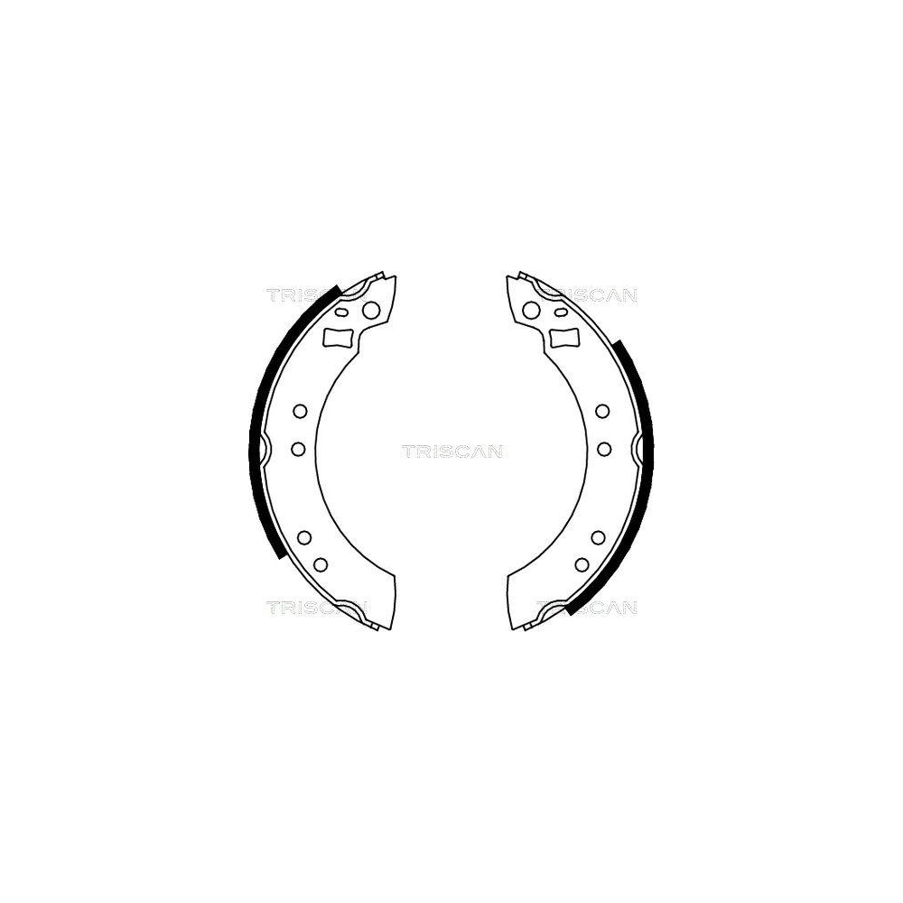 Bremsbackensatz TRISCAN 8100 10280 f&uuml;r FORD VOLVO HYUNDAI, Hinterachse