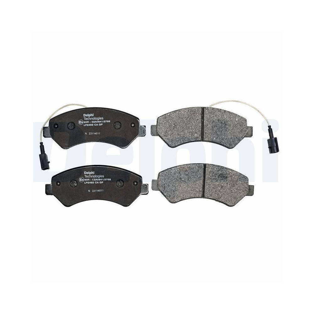 DELPHI LP2492 Bremsbelagsatz, Scheibenbremse f&uuml;r CITRO&Euml;N FIAT OPEL PEUGEOT