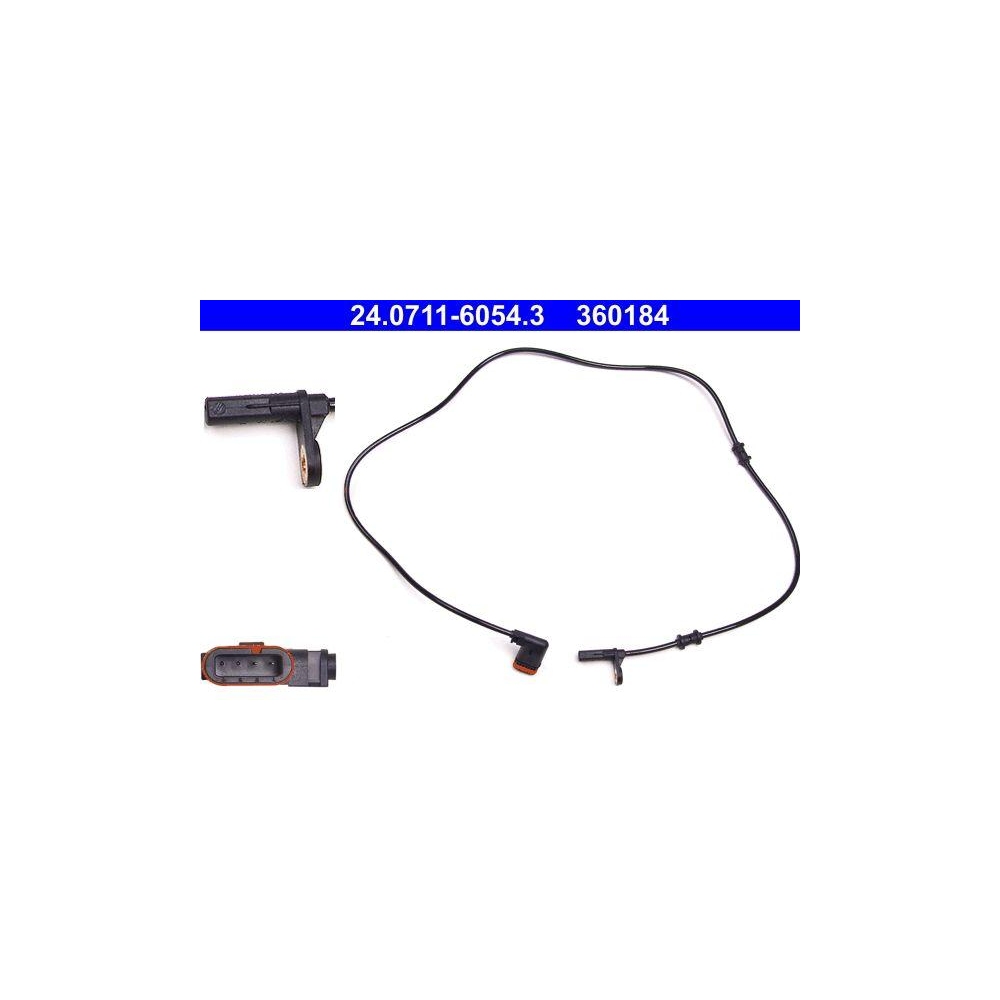 Sensor, Raddrehzahl ATE 24.0711-6054.3 f&uuml;r MERCEDES-BENZ, Hinterachse links