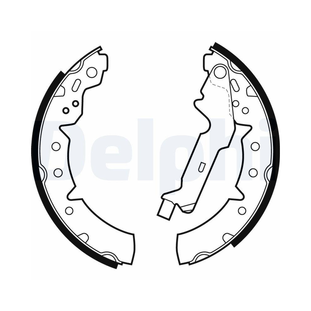 DELPHI LS1883 Bremsbackensatz f&uuml;r TOYOTA, Hinterachse