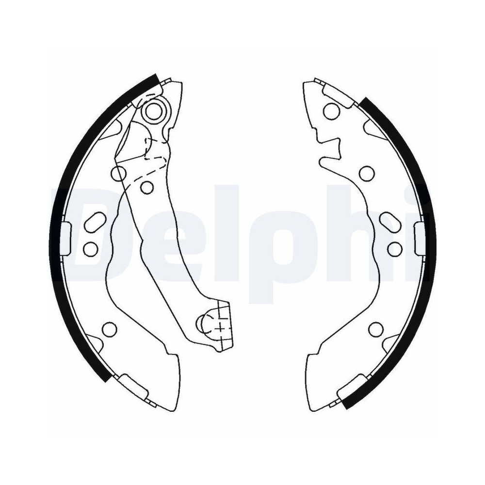 DELPHI LS1891 Bremsbackensatz f&uuml;r HYUNDAI, Hinterachse
