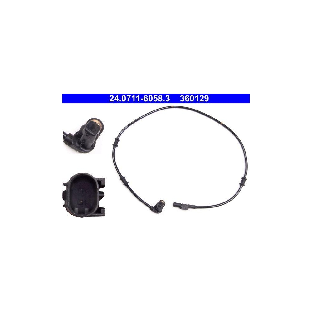 Sensor, Raddrehzahl ATE 24.0711-6058.3 für MERCEDES-BENZ, Vorderachse links