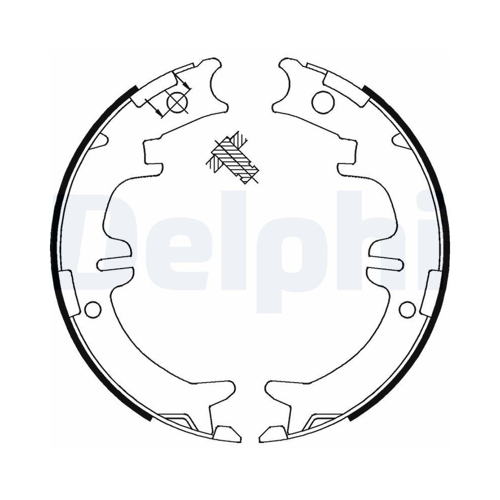 DELPHI LS1892 Bremsbackensatz f&uuml;r MITSUBISHI TOYOTA LEXUS, Hinterachse