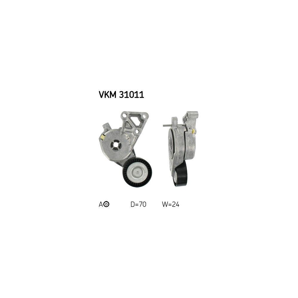 Riemenspanner, Keilrippenriemen SKF VKM 31011 f&uuml;r AUDI SEAT SKODA VW, mitte