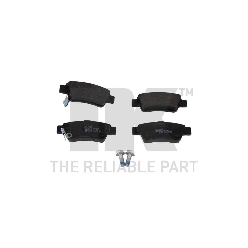 Bremsbelagsatz, Scheibenbremse NK 222641 f&uuml;r HONDA, Hinterachse