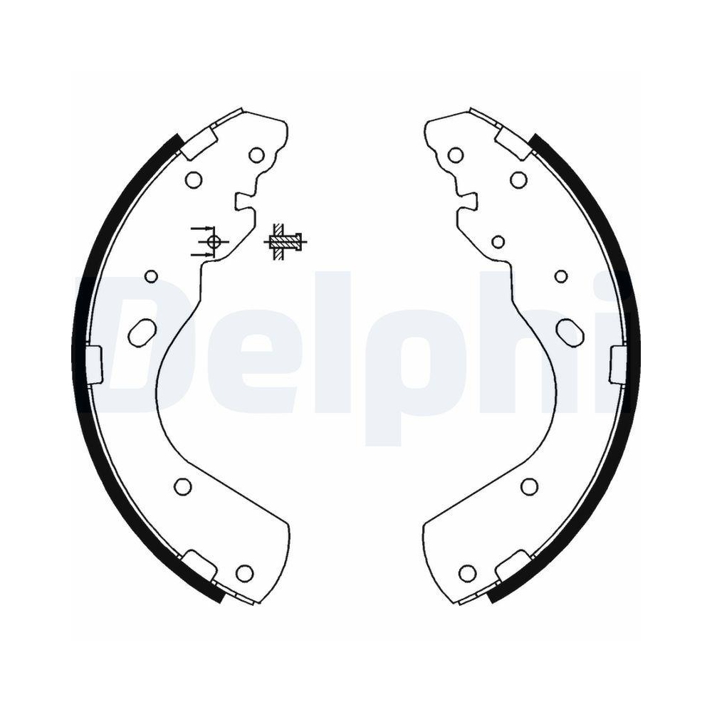 DELPHI LS1897 Bremsbackensatz f&uuml;r FORD MAZDA FORD USA, Hinterachse