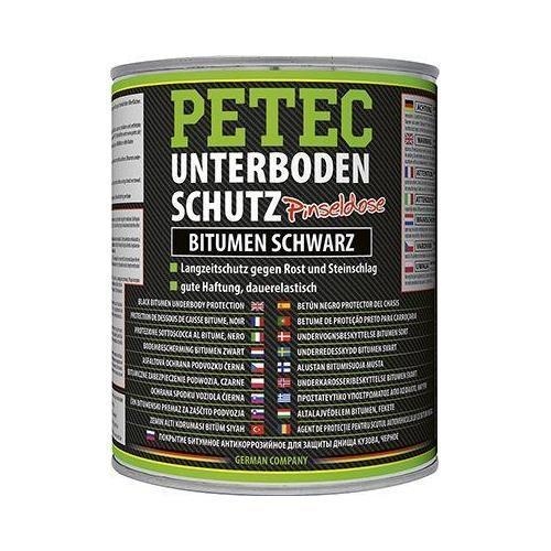 PETEC 2x 73100 Unterbodenschutz Bitumen Pinseldose Schwarz 1000 ml Rostschutz