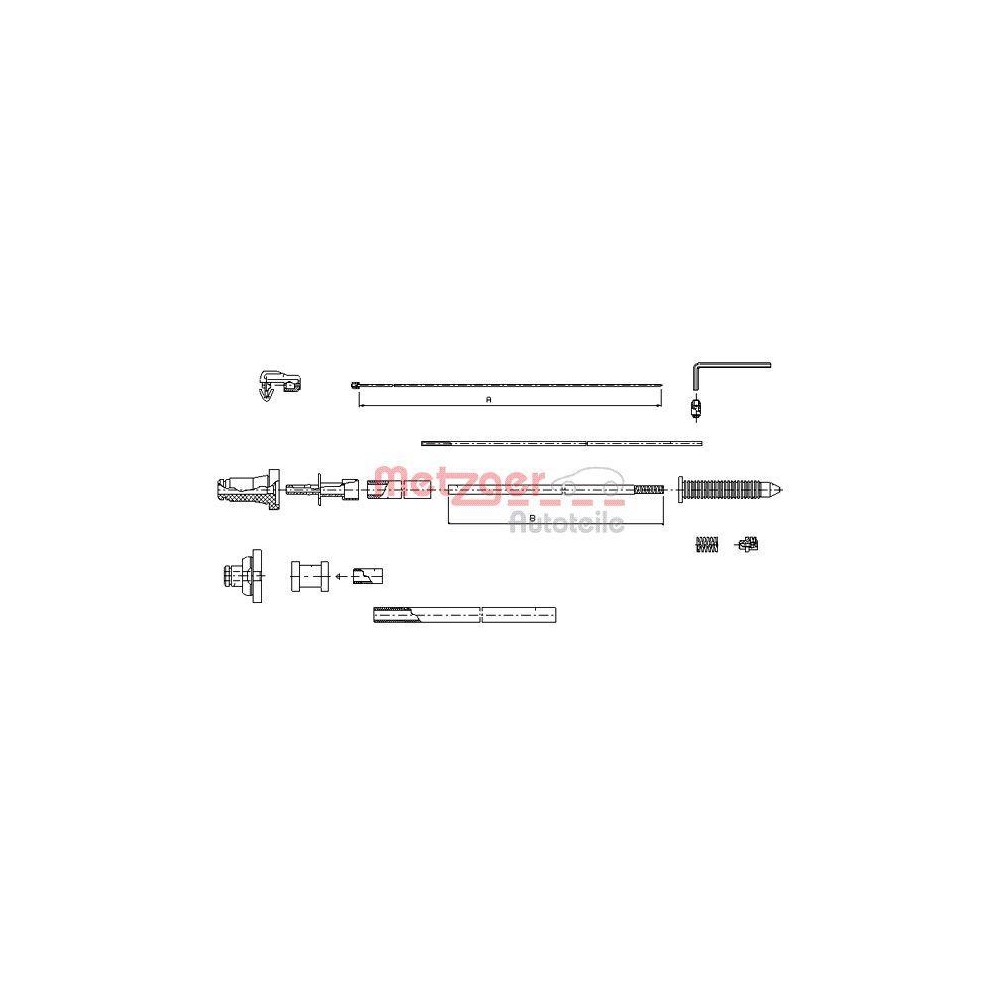 Gaszug METZGER 10.1177 für PEUGEOT