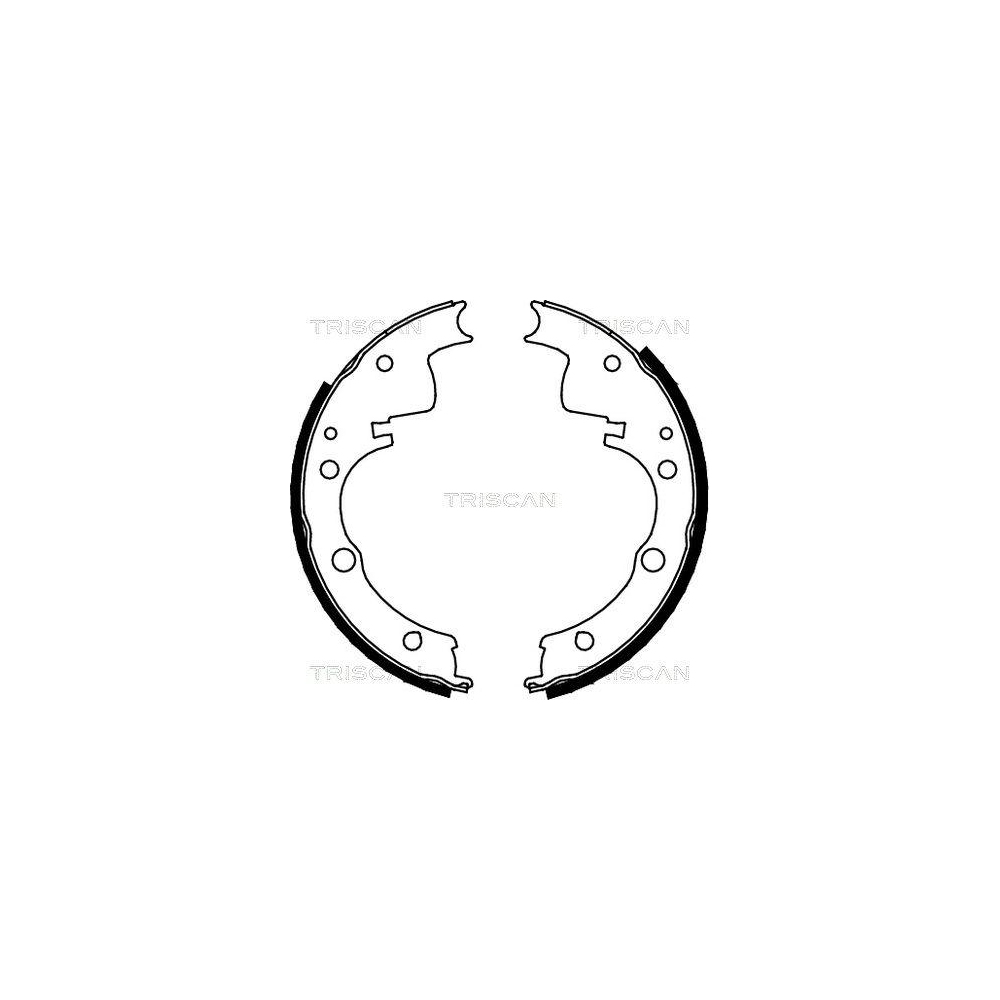 Bremsbackensatz TRISCAN 8100 10436 f&uuml;r ALFA ROMEO FIAT IVECO, Hinterachse