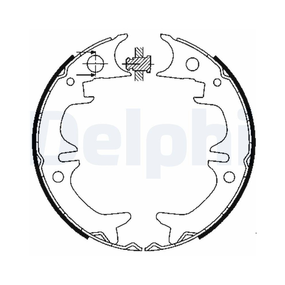 DELPHI LS1901 Bremsbackensatz, Feststellbremse für TOYOTA, Hinterachse