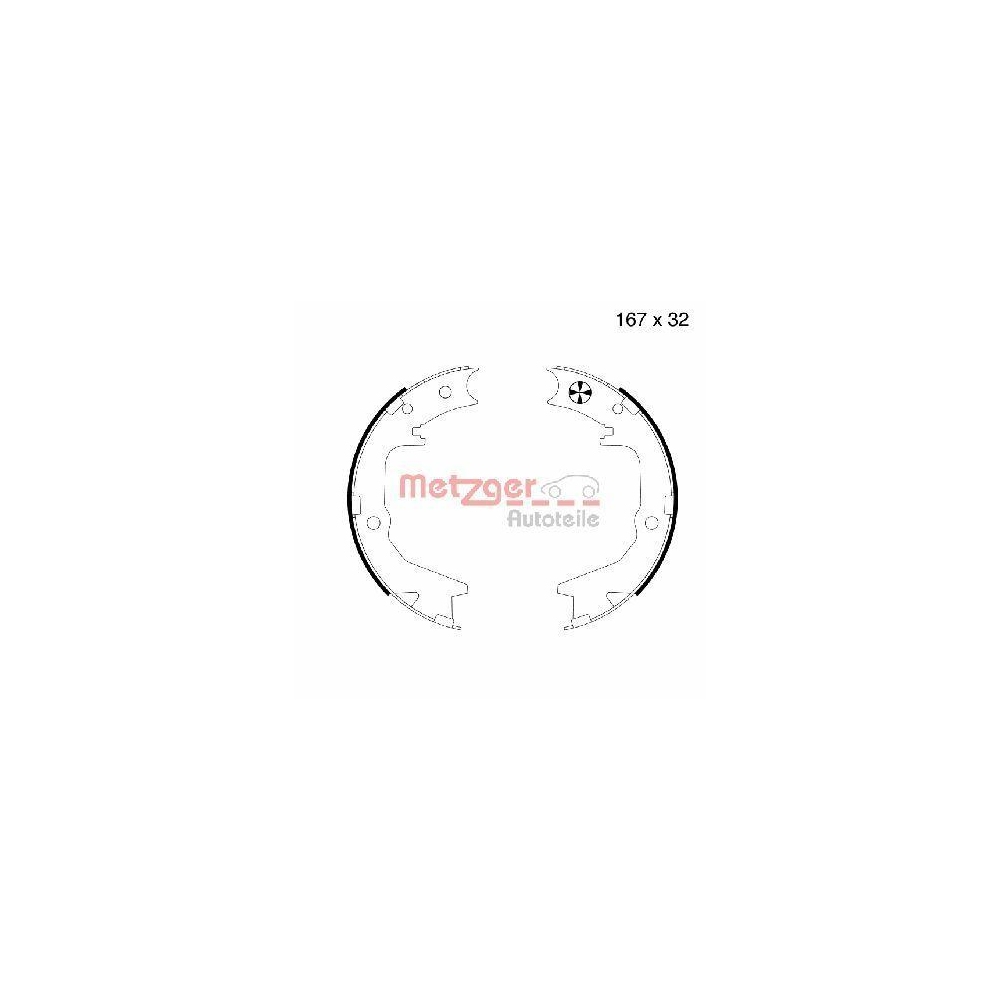 Bremsbackensatz, Feststellbremse METZGER MG 994 f&uuml;r MITSUBISHI