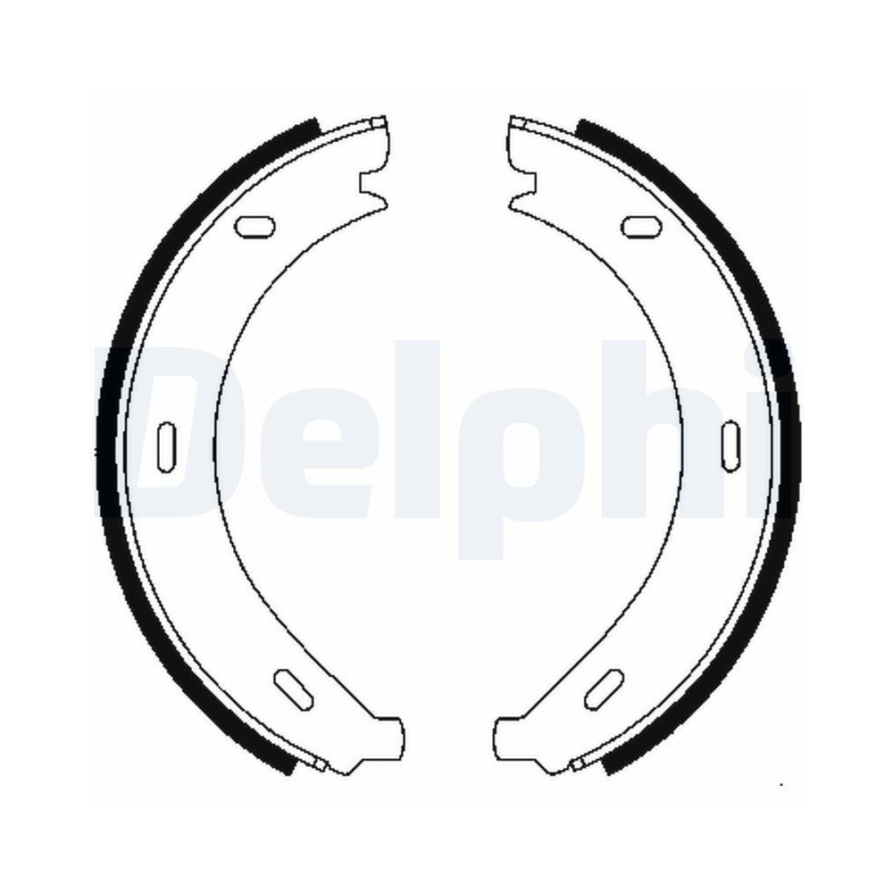 DELPHI LS1902 Bremsbackensatz, Feststellbremse f&uuml;r MERCEDES-BENZ, Hinterachse