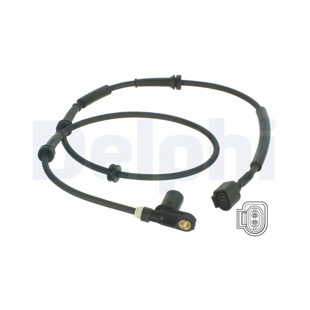 DELPHI SS20028 Sensor, Raddrehzahl f&uuml;r FORD SEAT VW VAG, Hinterachse