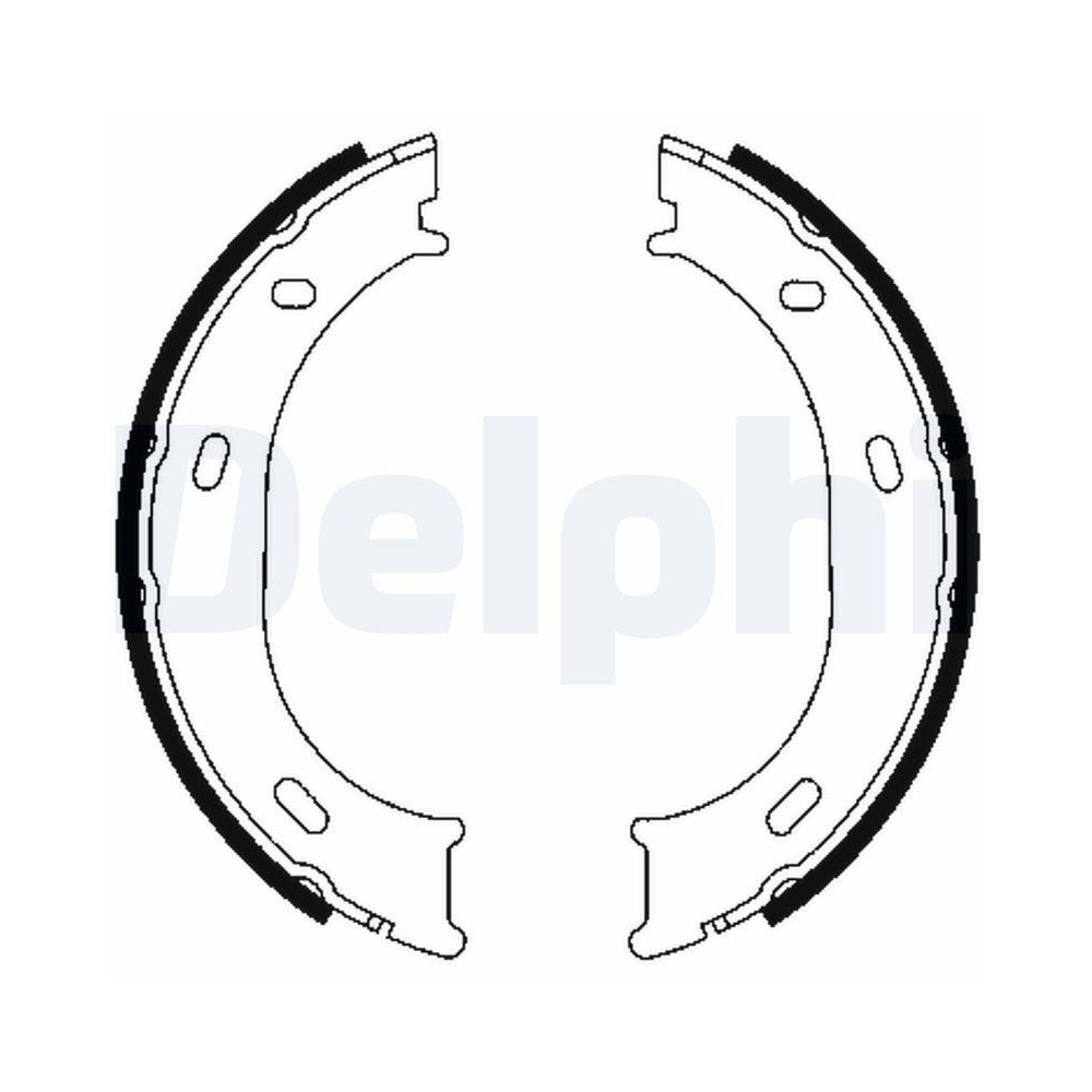 DELPHI LS1905 Bremsbackensatz f&uuml;r MERCEDES-BENZ VW, Hinterachse
