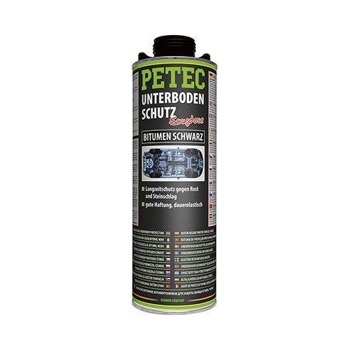 PETEC 6x 73110 Unterbodenschutz Bitumen Saugdose Schwarz 1000 ml Rostschutz