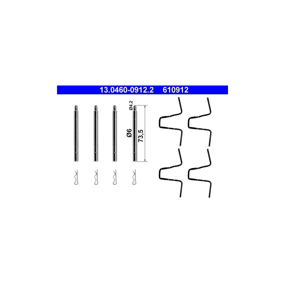 Zubeh&ouml;rsatz, Scheibenbremsbelag ATE 13.0460-0912.2 f&uuml;r, Hinterachse
