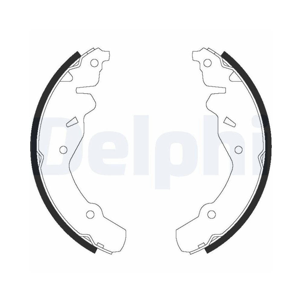 Bremsbackensatz DELPHI LS1906 für CHRYSLER, Hinterachse