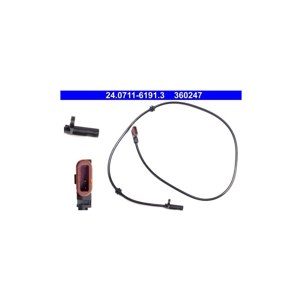 Sensor, Raddrehzahl ATE 24.0711-6191.3 f&uuml;r MERCEDES-BENZ, Hinterachse